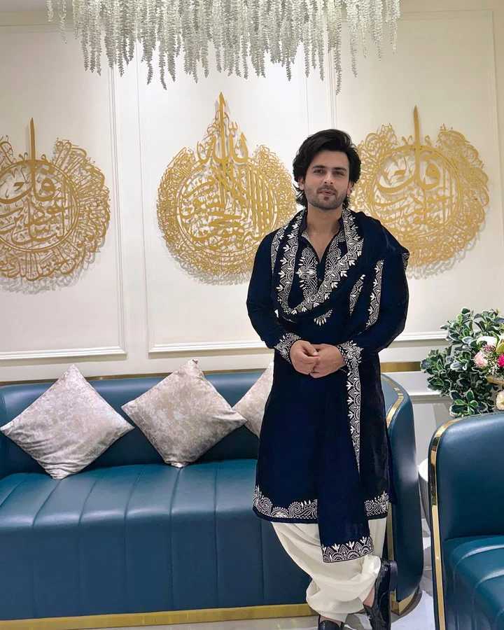 Regal Black Silk Embroidered Kurta Pajama with Dupatta Set