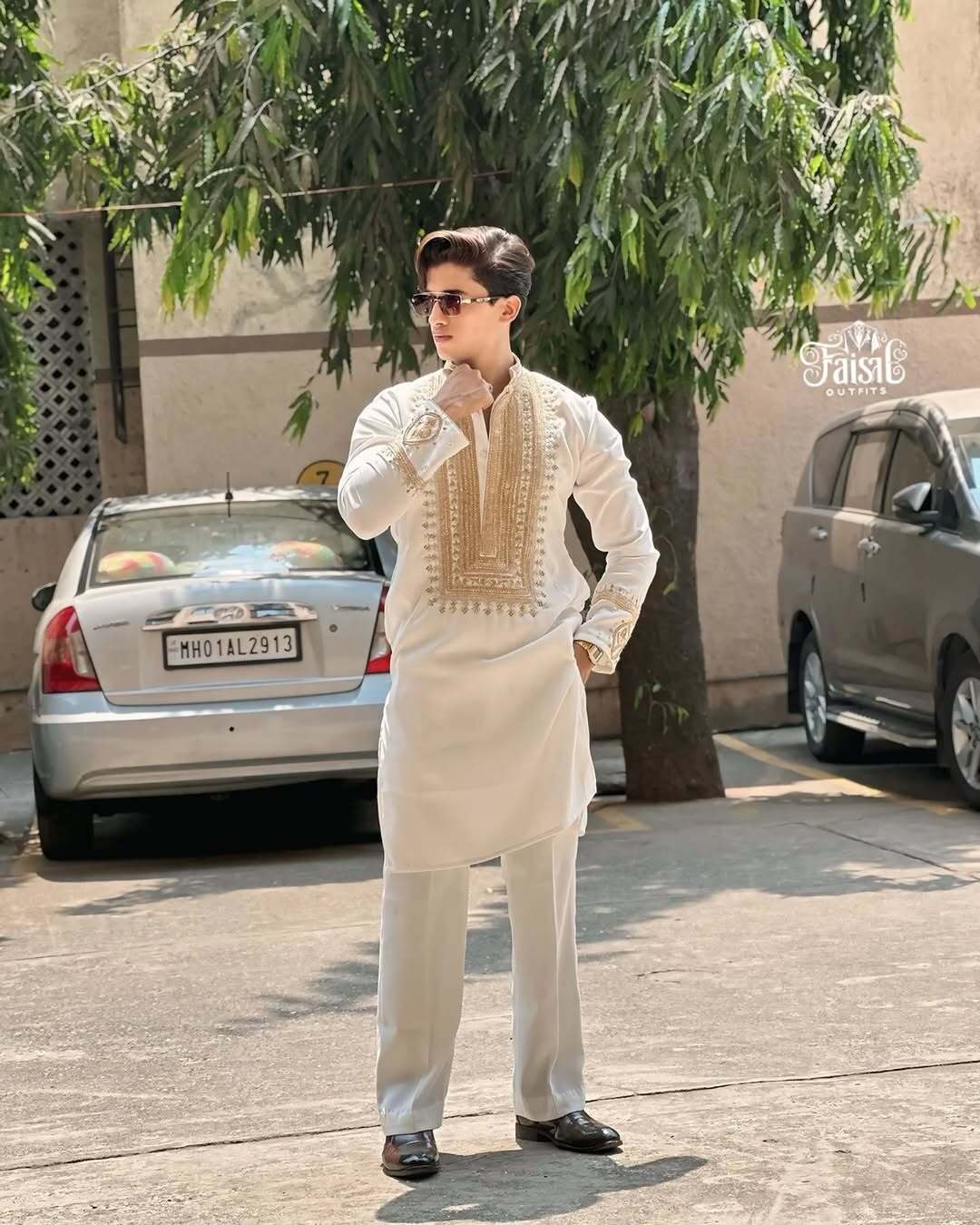 Luxury Designer Embroidered Kurta with Pant Set