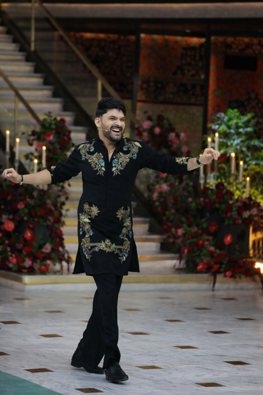 Kapil Sharma Inspired Signature Embroidered Kurta Pant in Armani Fabric