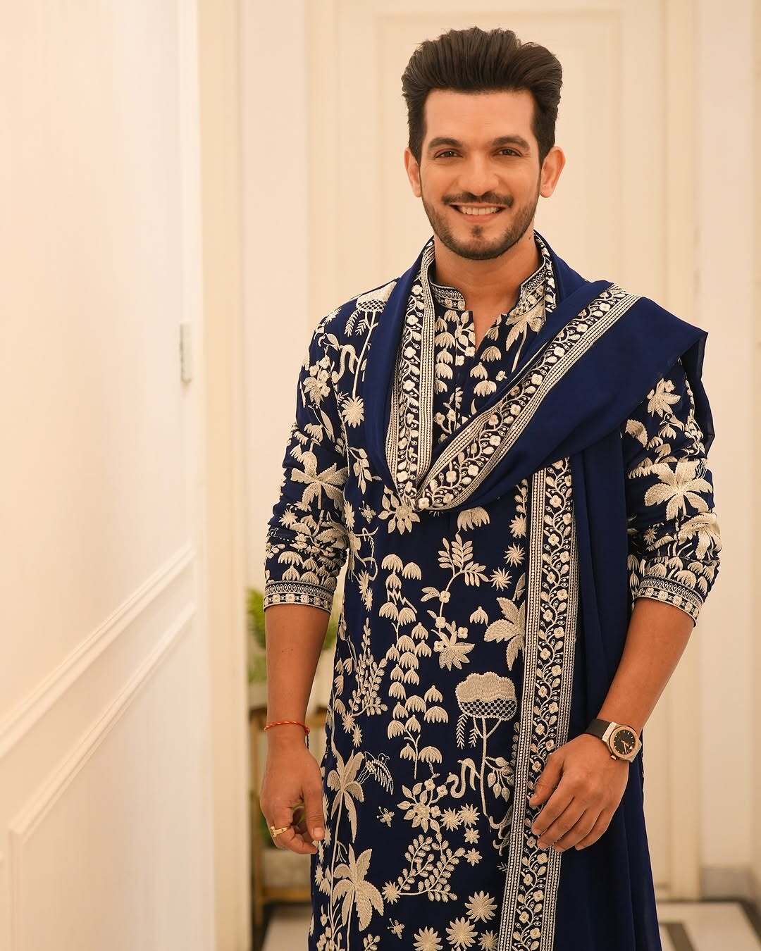 Navy Blue Heavy Embroidered Kurta Set with Dupatta