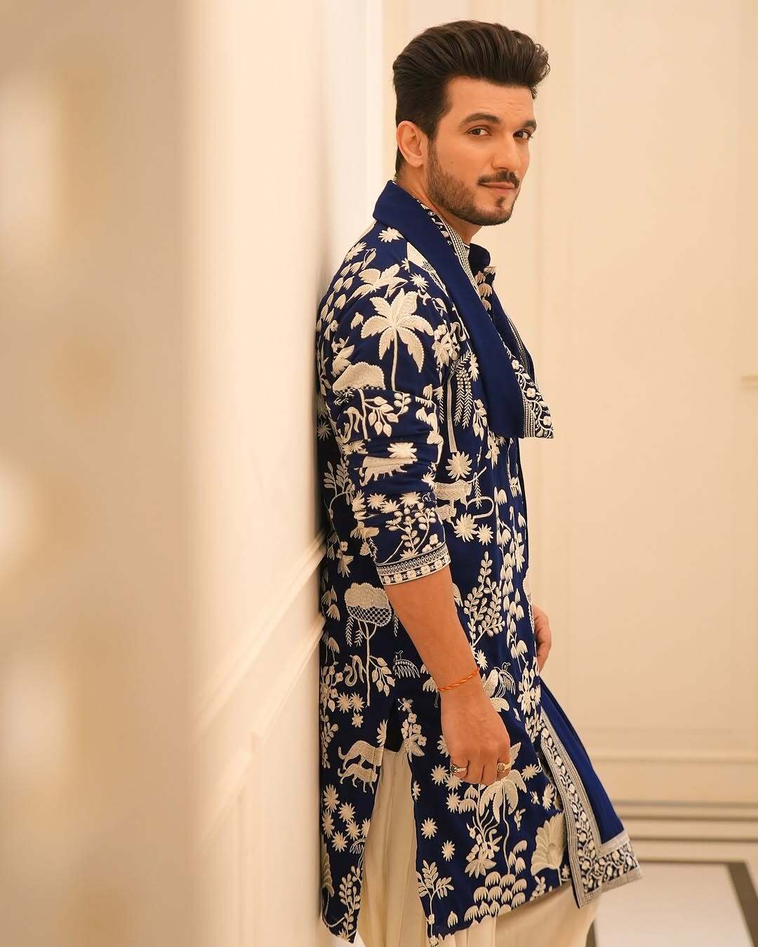 Navy Blue Heavy Embroidered Kurta Set with Dupatta