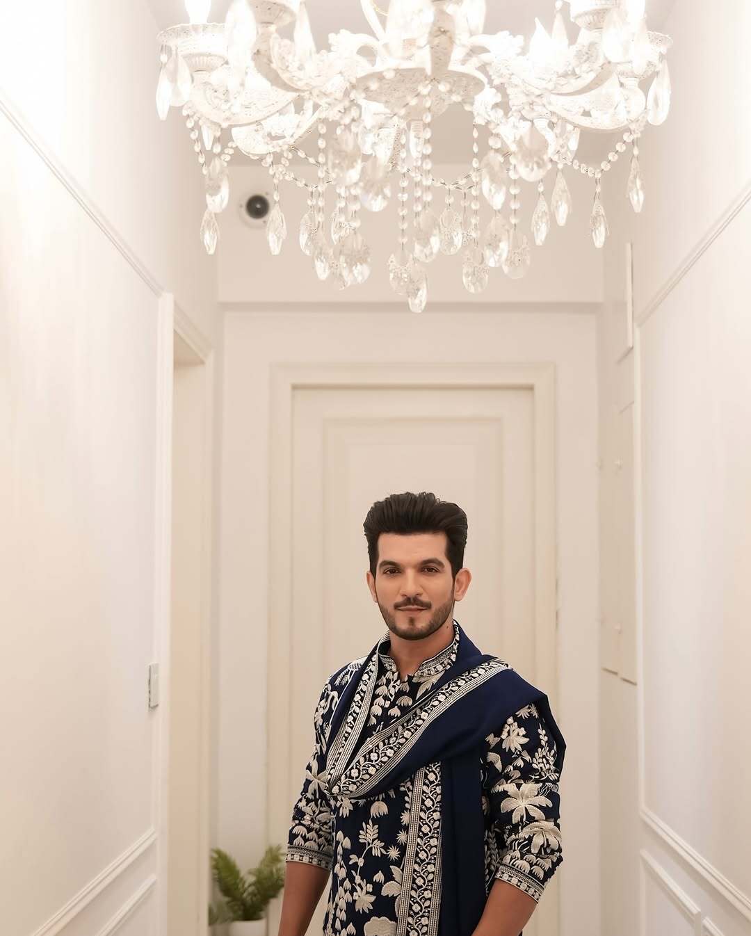 Navy Blue Heavy Embroidered Kurta Set with Dupatta