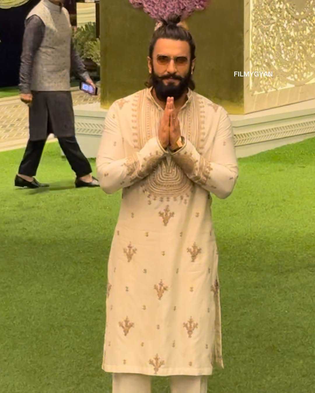 Ranveer Singh Inspired Cream Ivory Embroidered Kurta Pant Set