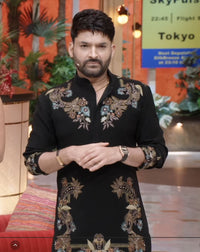 Kapil Sharma Inspired Signature Embroidered Kurta Pant in Armani Fabric
