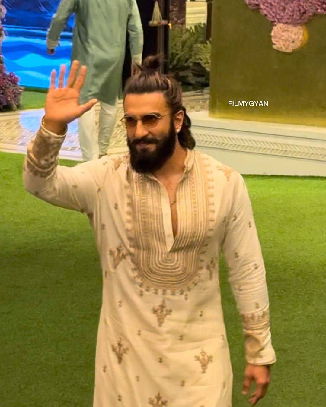 Ranveer Singh Inspired Cream Ivory Embroidered Kurta Pant Set