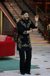 Kapil Sharma Inspired Signature Embroidered Kurta Pant in Armani Fabric